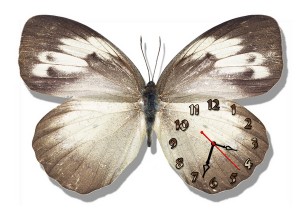 Часы "Бабочка серая"