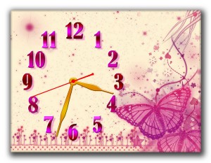 Часы "Фиолетовая абстракция"