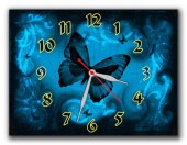 Часы "Темно синяя бабочка"