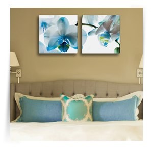 Картина диптих "Голубая орхидея"