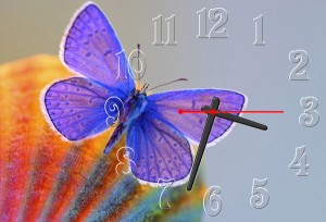 Часы "Фиолетовая бабочка"